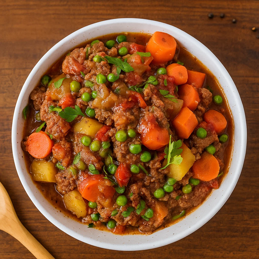 Hamburger Beef Stew hearty comfort meal