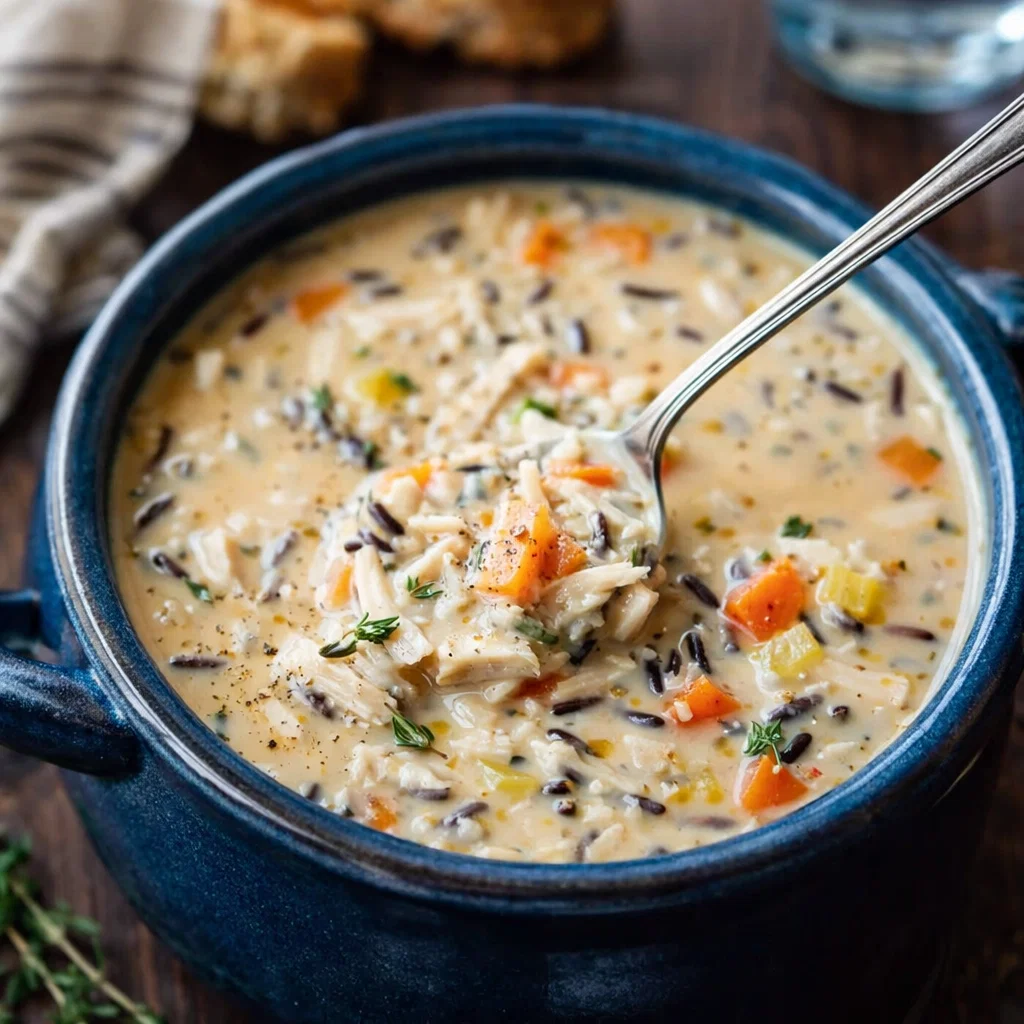 Hearty Turkey Wild Rice Soup creamy comfort food