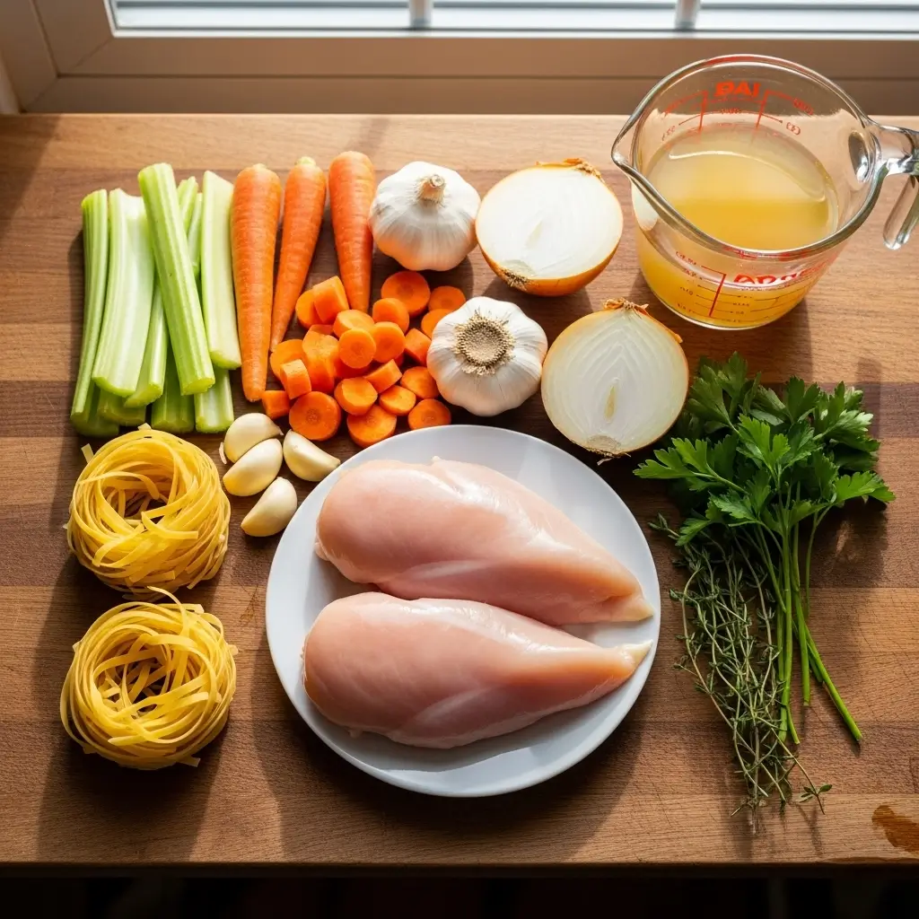 Homemade Chicken Noodle Soup Ingredients