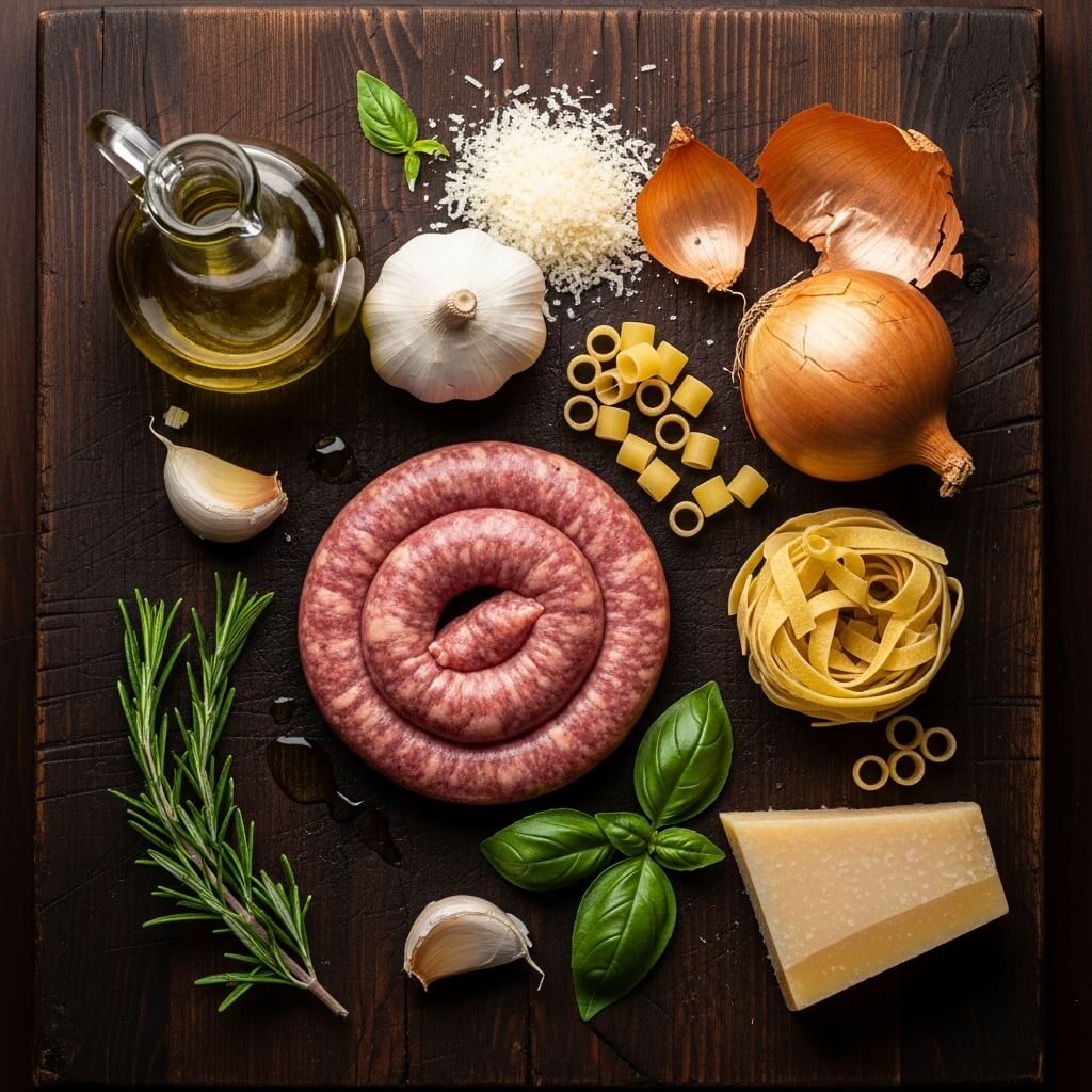 Ingredients for Parmesan Italian Sausage Ditalini Soup Recipe