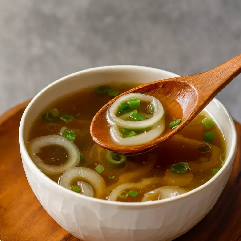 Japanese Onion Soup with Mushrooms and Vegetables