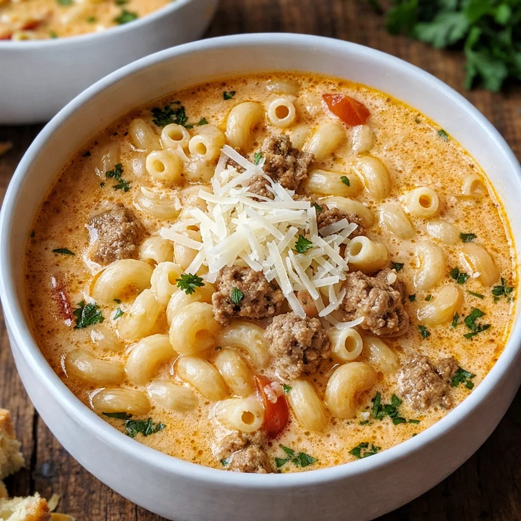 Parmesan Italian Sausage Ditalini Soup Recipe