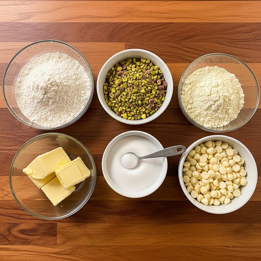 Pistachio Pudding Cookies ingredients