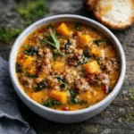 Slow Cooker Butternut Squash and Sausage Soup recipe