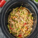 slow cooker chicken ramen in bowl with egg and scallions