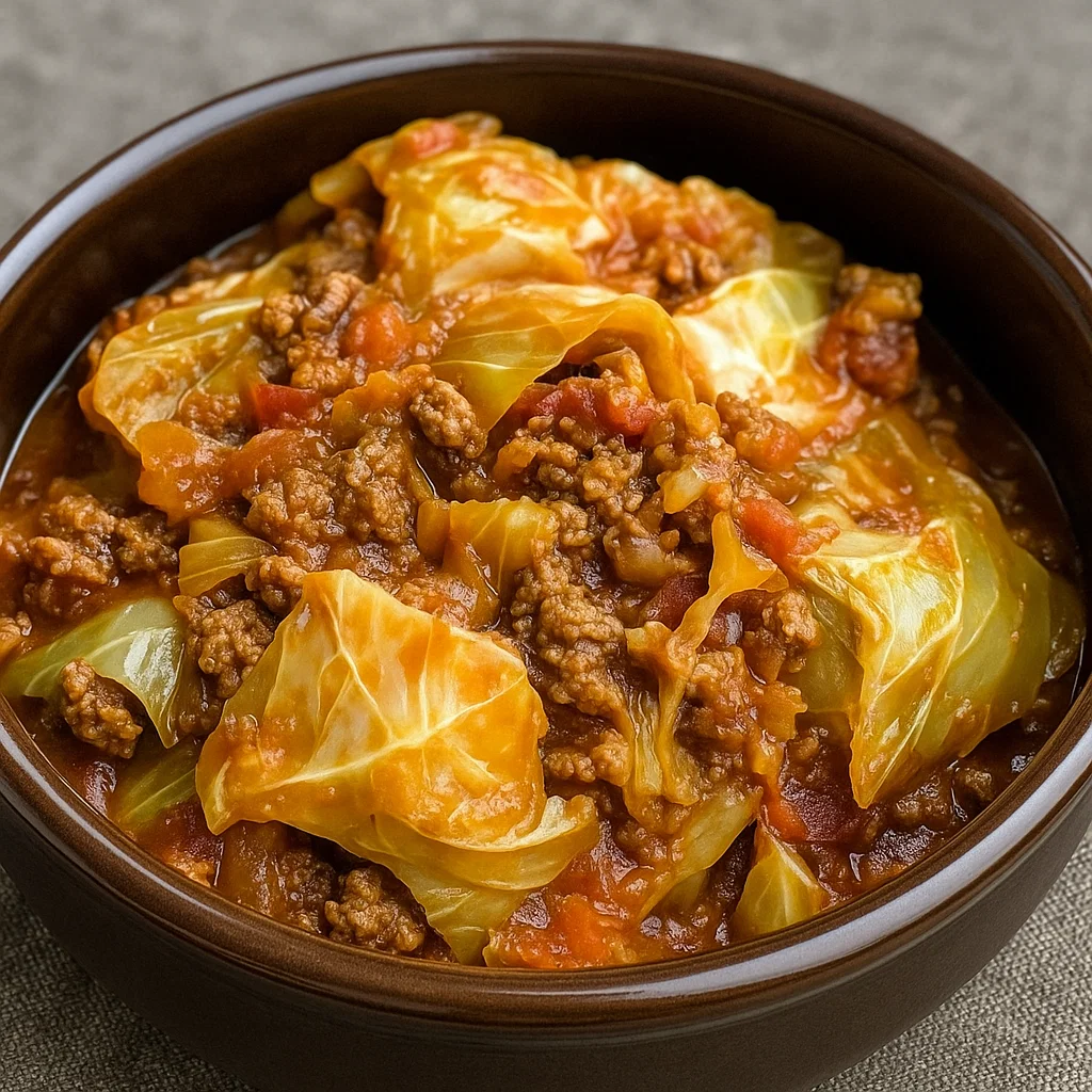Slow Cooker Unstuffed Cabbage Rolls