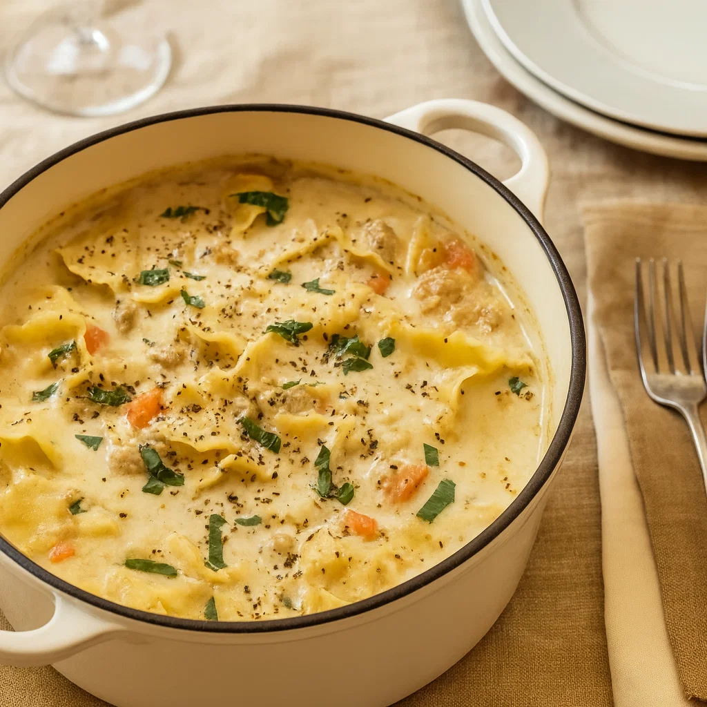 White Lasagna Soup creamy Italian comfort
