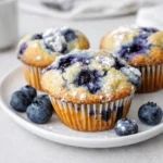 Classic Blueberry Muffins cooling on rack
