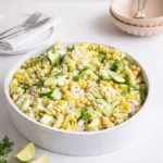 Fresh and Healthy Cilantro Lime Pasta Salad with creamy cilantro lime dressing