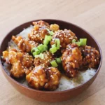 Honey Garlic Crispy Fried Chicken glazed in honey garlic sauce