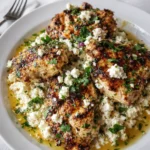 Hot Honey Feta Chicken baked with honey and feta