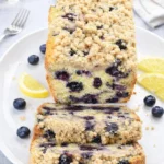 Lemon Blueberry Bread freshly baked loaf