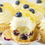 Lemon Blueberry Cupcakes with Cream Cheese Frosting