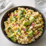 Mexican Street Corn Pasta Salad in a serving bowl