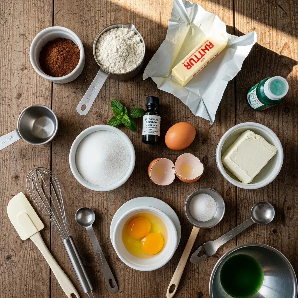 Mint Cheesecake Swirl Brownies Ingredients
