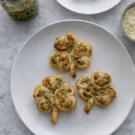 Pesto and Parmesan Shamrock-Shaped Puff Pastry Palmiers