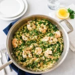 Sautéed Shrimp with Lemony Parmesan Orzo