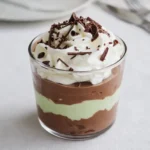 Shamrock Shake Pudding Cups layered dessert