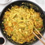 Singapore Noodles Recipe with Shrimp and Chicken