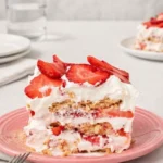 Strawberry Icebox Cake layered dessert