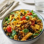 Taco Pasta Salad with Doritos and Beef