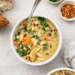 Tuscan White Bean Soup in rustic bowl