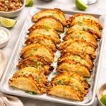20-Minute Mini Baked Chicken Tacos ready to serve