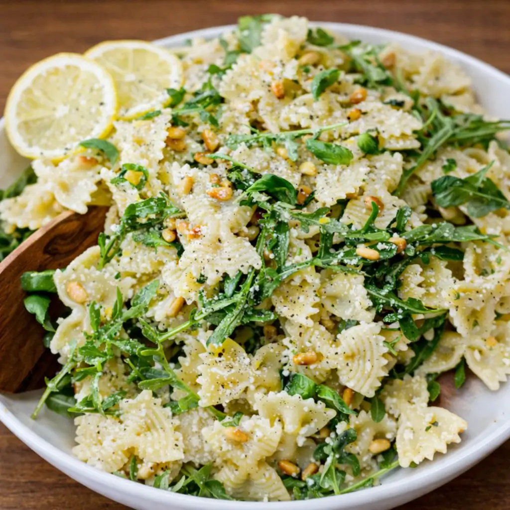Lemon Basil Parmesan Pasta Salad