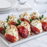 Creamy Cheesecake Stuffed Strawberries Valentine’s Dessert