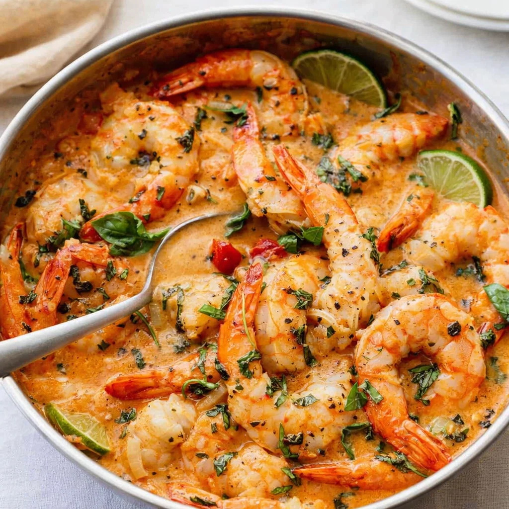 Creamy Coconut Shrimp in coconut milk sauce