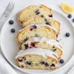 Lemon Blueberry Pound Cake with Vanilla Glaze
