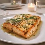 Marry Me Salmon served with lemon and dill
