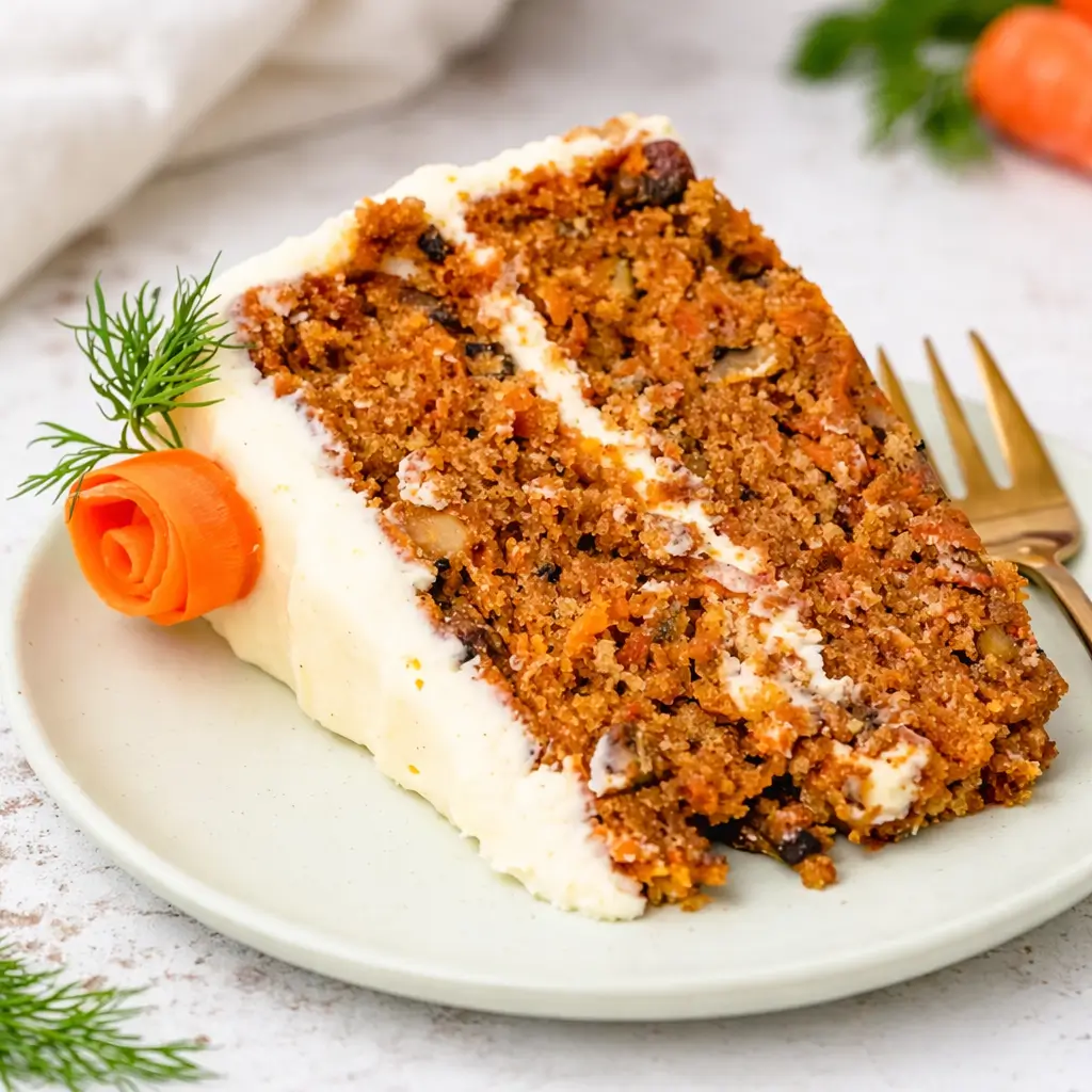 My Favourite Easy Carrot Cake with cream cheese frosting and walnuts