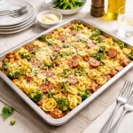 Sheet Pan Broccoli Tortellini Bake