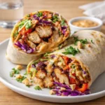 Thai Chicken Wrap with Crunchy Asian Slaw