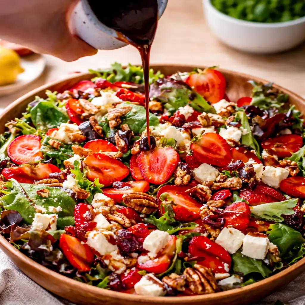 Spinach Strawberry Salad with Pecans