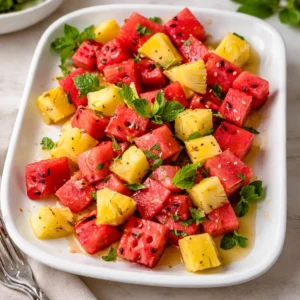 Watermelon Pineapple Salad