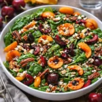 Apricot Salad SUMMER SALAD with spinach and cherries
