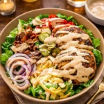Best Healthy Burger Bowl with turkey and special sauce