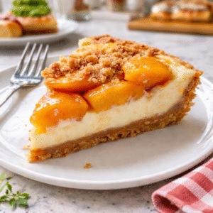 Peach Cobbler Cheesecake