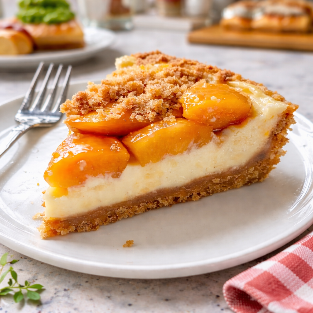 Peach Cobbler Cheesecake