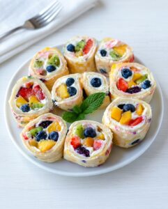 Cheesecake Fruit Salad Roll Ups Recipe