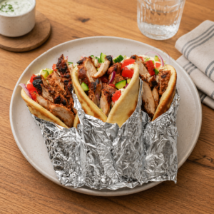 Greek Chicken Gyros With Creamy Tzatziki
