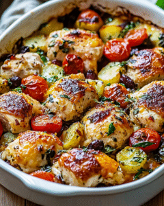 Best Mediterranean Chicken Bake | A Flavorful One-Pan Dinner
