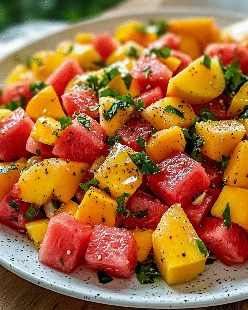 Peach Watermelon Salad Recipe: A Summer Freshness You’ll Crave