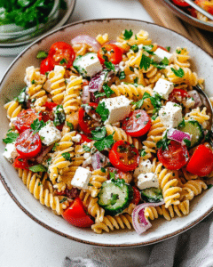 Summer Greek Pasta Salad