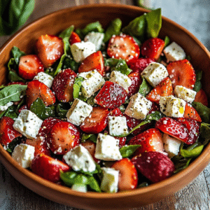 Refreshing Strawberry Feta Salad – Quick, Nourishing, and Flavorful