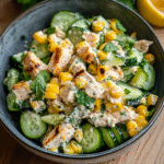 Street Corn Creamy Cucumber Chicken Salad