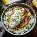 Dump-and-Bake Chicken Tzatziki with Rice