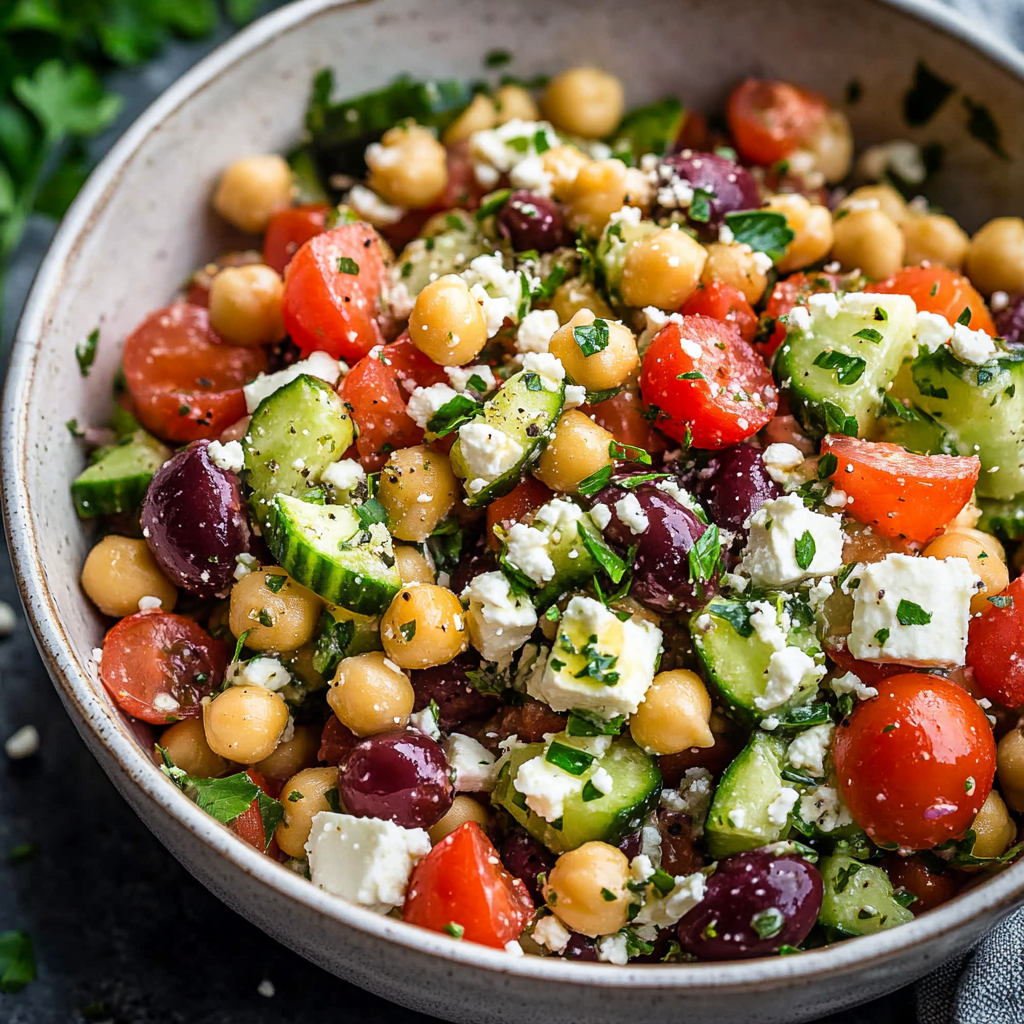 Greek Chickpea Salad: A Fresh Mediterranean Delight